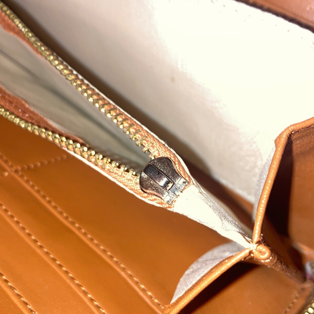 Michael Kors Caramel Leather Zip Wallet - Picture 6 of 7